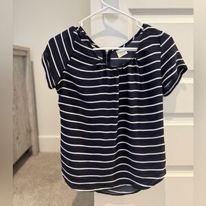 Vineyard Vines Black and White Short Sleeve Blouse